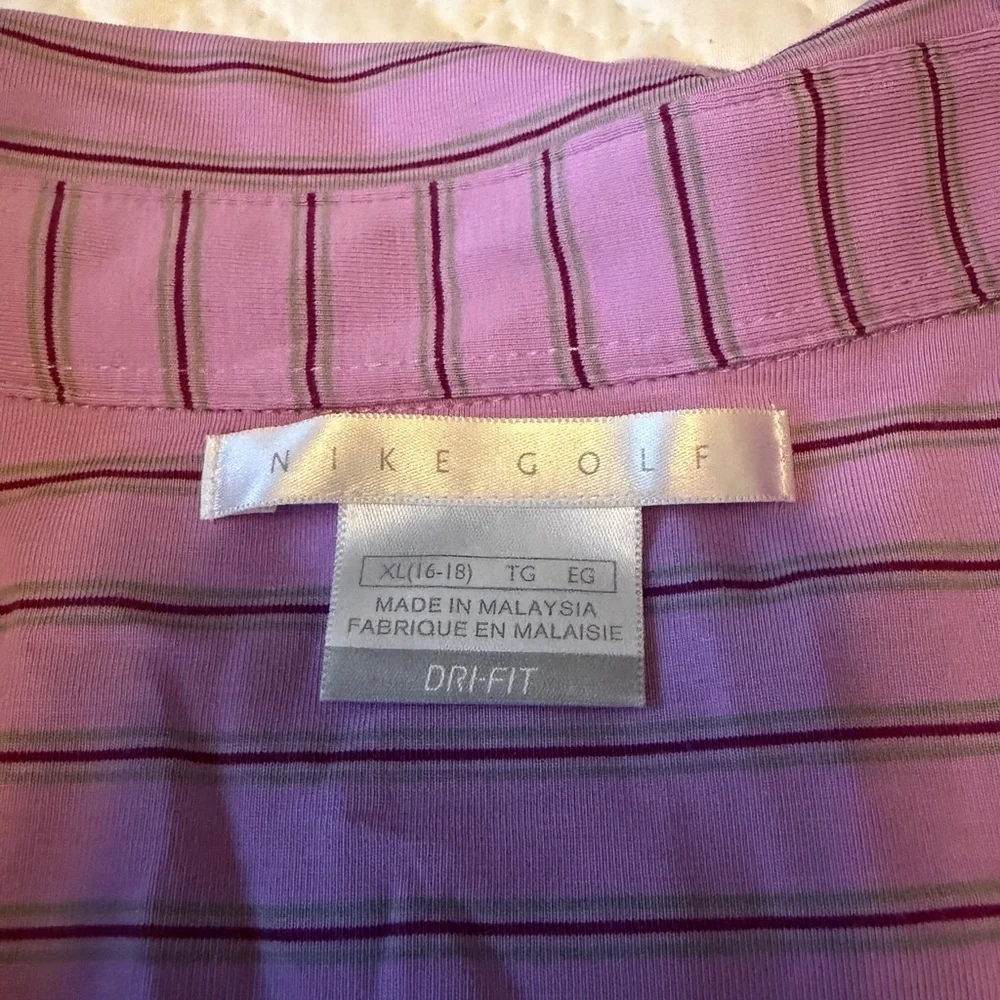 Women’s XL Nike Golf Purple Striped Collared Tank